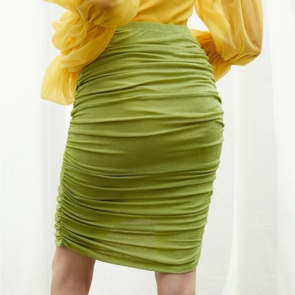 SHEIN - green ruched super stretch skirt for women Size XS - Picture 3 of 14